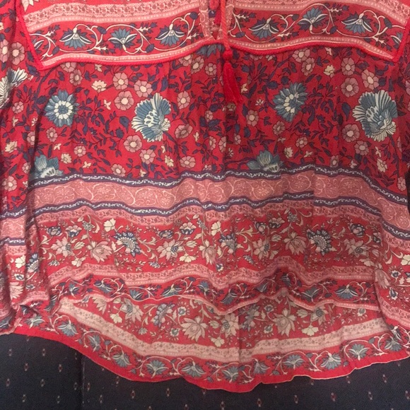 SPELL AND THE GYPSY FOLKTOWN BLOUSE WINE LARGE ORIGINAL DROP - Picture 6 of 8